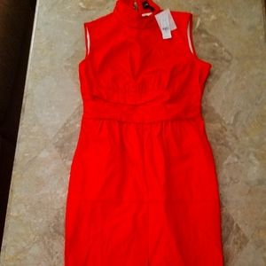 Red pleather dress nwt